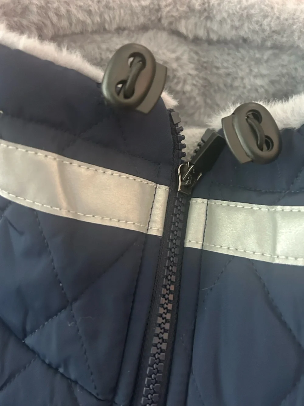 NWOT AOFITEE Dog Coat Reflective  Harness Built In Waterproof Windproof Navy XL